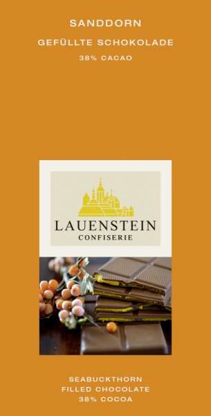Lauenstein Vollmilch Sanddorn 38% Cacao 80g