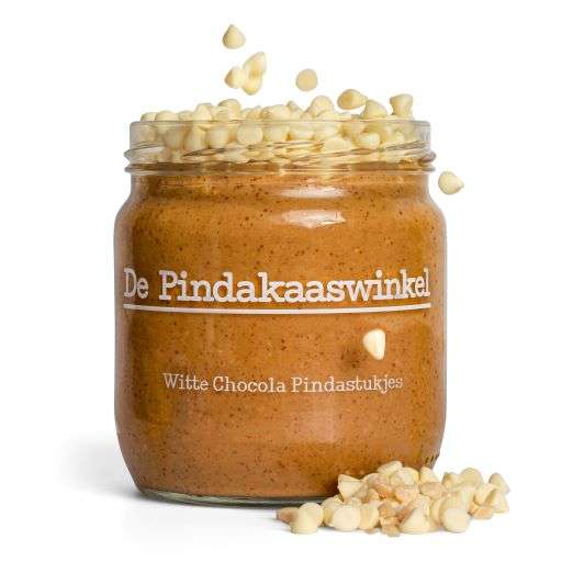 Erdnussbutter Weiße Schokolade von De Pindakaaswinkel 420ml