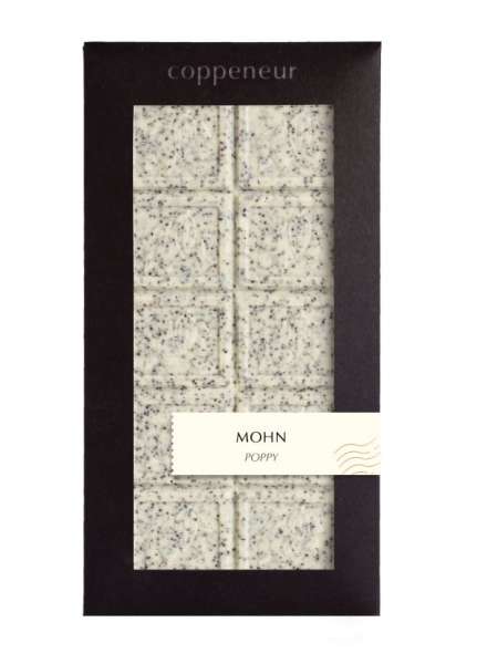 Coppeneur Mohn-weiße Schokolade 85g Tafel