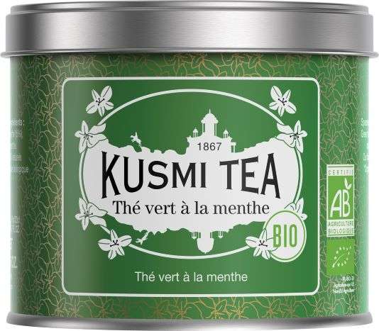 Kusmi BIO Tea Thé vert á la menthe nanah lose