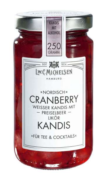 Cranberry Kandis mit Alkohol 250g