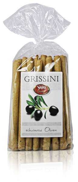 Grissini mit schwarzen Oliven 250g - vegan