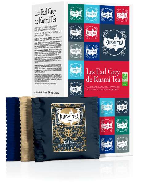 Kusmi Tea Les Earl Grey aus kontrolliert biologischem Anbau- Die Kusmi Welt in Teebeuteln 52,8g